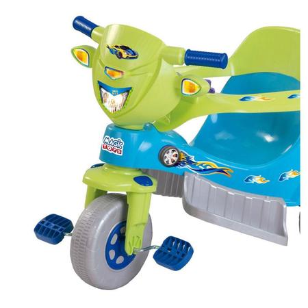 Imagem de Triciclo Infantil Grande Velo Toys Azul c/Capacete - Magic Toys 3720