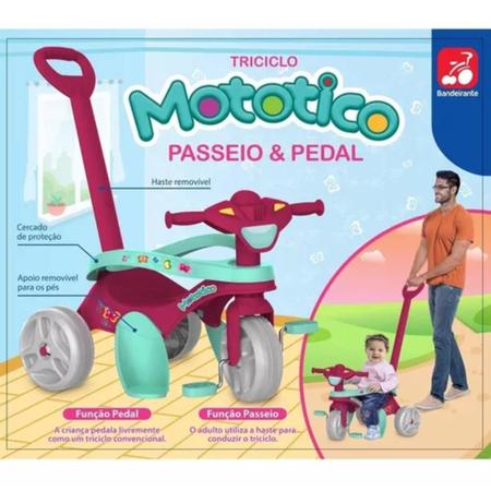 Triciclo Infantil Menina Passeio Motoca Motinha Criança Bebe - BANDEIRANTES  - Velotrol e Triciclo a Pedal - Magazine Luiza
