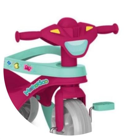 Triciclo Motoca Infantil A Pedal Resistente Rosa Bandeirante em