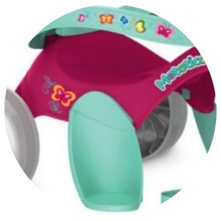 Triciclo infantil meninas mototico rosa 2 em 1 pedal E haste