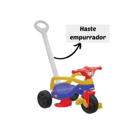 Triciclo Motinha Infantil Encantado Fast com Haste Completo - Pais