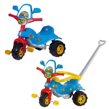 Triciclo Motoca Infantil Fast Velocipe Proteção E Empurrador