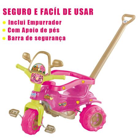 Triciclo Velotrol Motoca Infantil Empurrador Velocípede Bebê