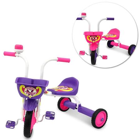 Triciclo Motoca Infantil Ultra Bikes Pro Tork Menina Rosa