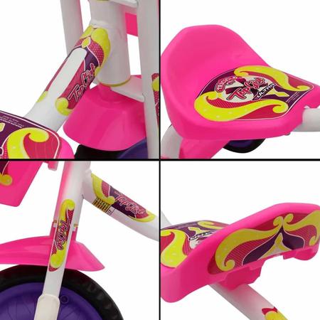 Triciclo Motoca Infantil Ultra Bikes Pro Tork Menina Rosa