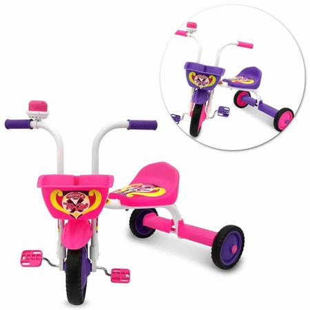 Triciclo Motoca Infantil Ultra Bikes Pro Tork Menina Rosa