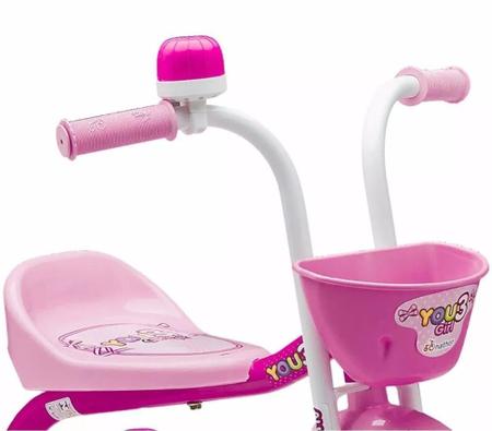 Triciclo Motoca Infantil Menina You Girl Rosa Nathor - Velotrol e