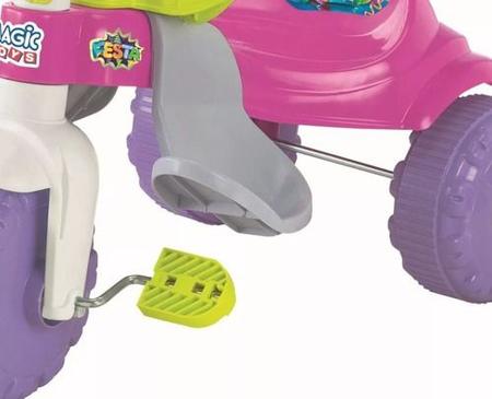 Triciclo Motoca Infantil Tico Tico Festa Azul Com Aro Protetor Magic Toys