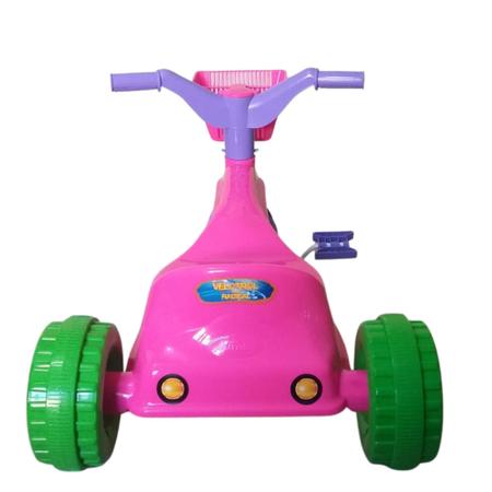 Triciclo Infantil Com Pedal Motoca Menina Suporta ate 24kg Velotrol Tico  Tico Aprox 2 anos