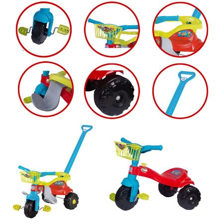 Triciclo Infantil Tico Tico Motoca Bebê com Haste para Empurrar e Proteção  Lateral Moto Infantil - Tico-Tico Zoom - Velotrol e Triciclo a Pedal -  Magazine Luiza