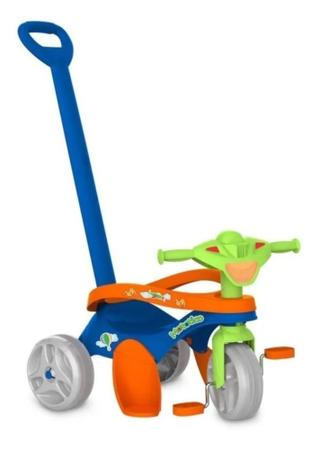 Triciclo Infantil Bandeirante Mototico - Com Empurrador Azul