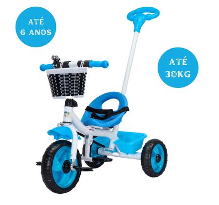 Imagem de Triciclo Infantil Passeio Com Empurrador 3 Rodas