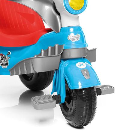 Triciclo Infantil - Passeio e Pedal - Velocita Classic - Azul - Calesita