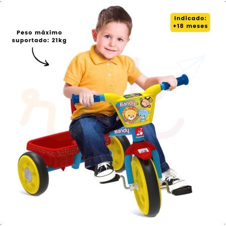 Imagem de Triciclo Infantil Passeio Pedal Com Cesta Bandy Bandeirante