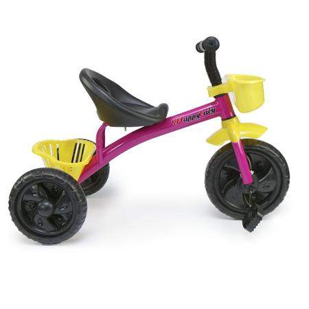 Imagem de Triciclo infantil pedal e cestinha suporta até  25 kg mega compras