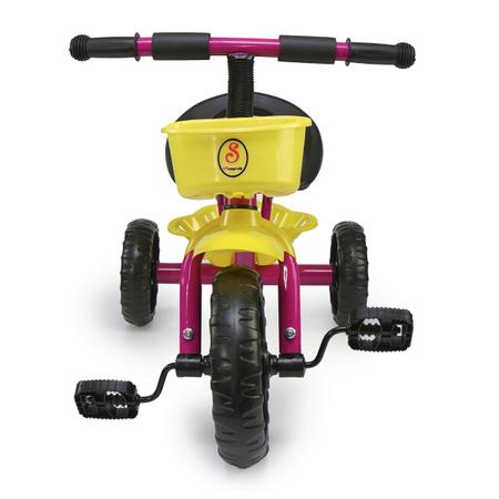 Imagem de Triciclo infantil pedal e cestinha suporta até  25 kg mega compras