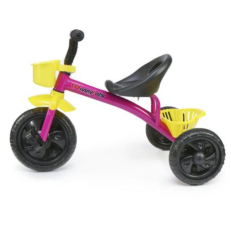 Imagem de Triciclo infantil pedal e cestinha suporta até  25 kg mega compras