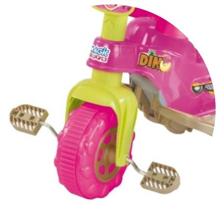 Triciclo Mototico Passeio Pedal Rosa 693 Velotrol Infantil Motoca Totoca  Tico Ticocom Haste Empurrador Criança Menina