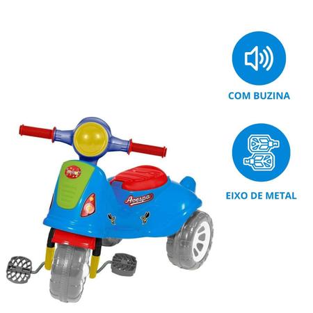 Triciclo Infantil Com Empurrador Bebe Motoca Menino Menina