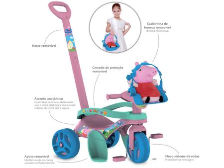 Imagem de Triciclo Infantil Peppa Pig Passeio e Pedal