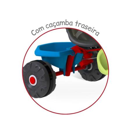 Triciclo Infantil Bandeirante Smart Plus - Vermelho+Verde