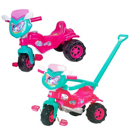 Motoca Triciclo Borboleta Infantil com Luz Tico Tico Brinquedo