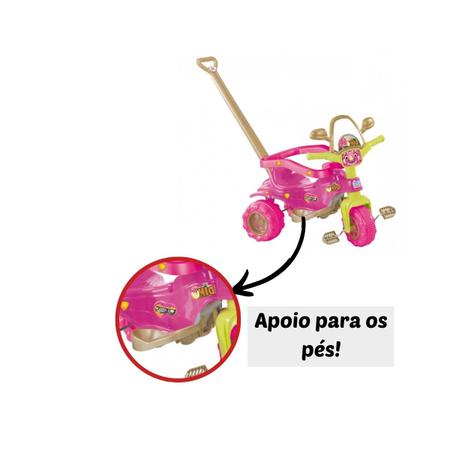 Velotrol Triciclo Infantil Menina Velocípede Rosa Magic Toys