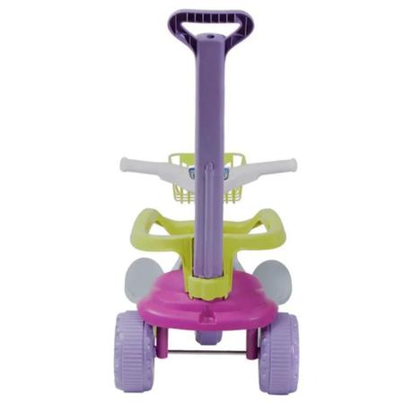 Triciclo Mototico Passeio Pedal Rosa 693 Velotrol Infantil Motoca Totoca  Tico Ticocom Haste Empurrador Criança Menina