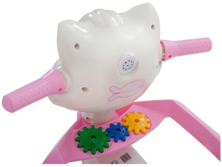 Triciclo infantil meninas tonkinha gatinha com som luz 2 em 1 pedal e haste  empurrador - BANDEIRANTE - Velotrol e Triciclo a Pedal - Magazine Luiza