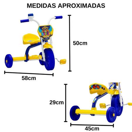 Triciclo Infantil Cores Masculino E Feminino Para Passeio Seguro E  Confortável - Ultra Bikes - Velotrol e Triciclo a Pedal - Magazine Luiza