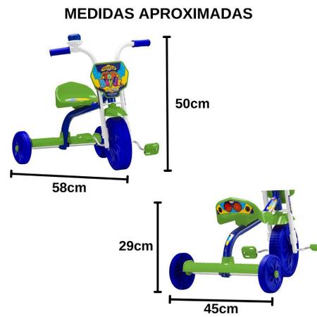 Imagem de Triciclo Infantil Ultra Bikes Masculino Feminino - Velocipede Tonquinha Motoca Para Crianças