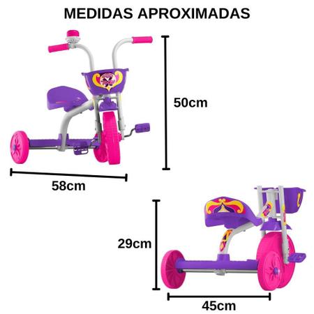 Triciclo Infantil Cores Masculino E Feminino Para Passeio Seguro E  Confortável - Ultra Bikes - Velotrol e Triciclo a Pedal - Magazine Luiza