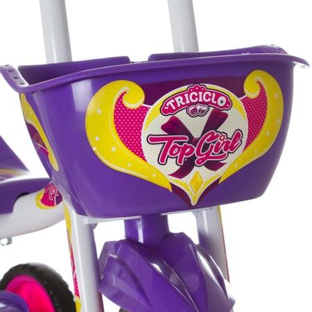 Imagem de Triciclo Infantil Ultra Bikes Top Girl Branco e Roxo Pro Tork - TUJ-03BCRX