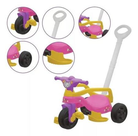 Triciclo Velotrol Motoca Infantil Menina Menino Empurrador