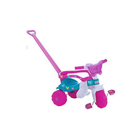 Triciclo Velotrol Infantil Bebe Motoca Rosa Menina Cestinha