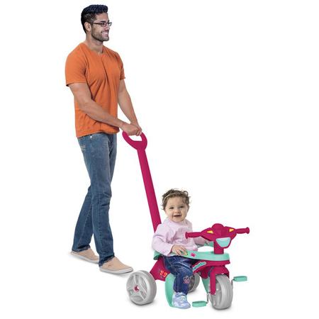 Triciclo Motoca Infantil A Pedal Resistente Rosa Bandeirante - Velotrol e  Triciclo a Pedal - Magazine Luiza