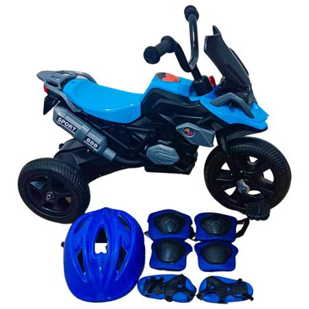 Imagem de Triciclo Moto Menino Menina com Kit Proteção