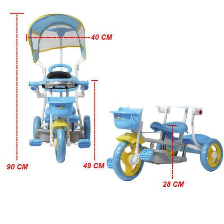 Motoca Infantil Triciclo Som E Pedais Velotrol Empurrar Bebê