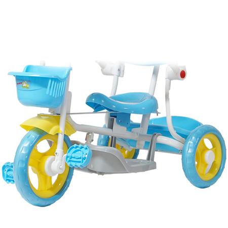 Imagem de Triciclo Motoca Bicicleta 3 Rodas Infantil Passeio com Empurrador Pedal Luz Som Capota