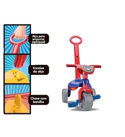 Imagem de Triciclo motoca herois Thuco brinquedo infantil para meninos meninas Samba Toys