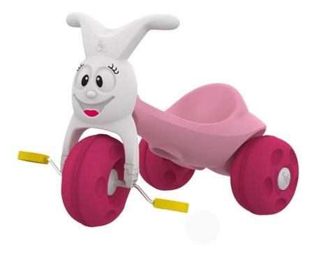 Triciclo Motoca Infantil A Pedal Resistente Rosa Bandeirante em