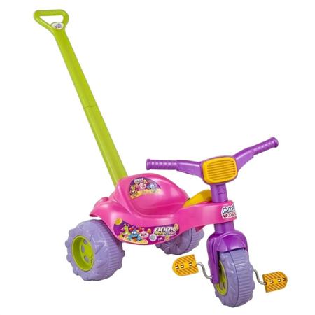 Ditudotem Triciclo Infantil Velotrol Bebe Motoca Roxo Brinquedo Menina Com  Cestinha Velocípede Motoquinha Magic Toys