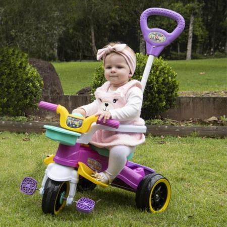 Triciclo Motoca Infantil Menina Play Trike Rosa Maral - Velotrol e