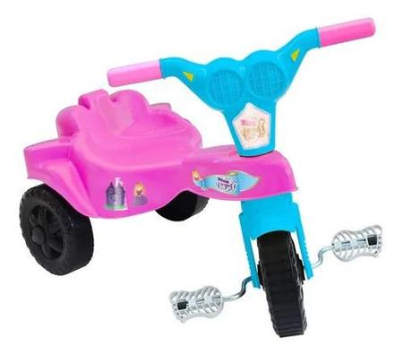 Triciclo Motoca Infantil Menina Princesa Rosa - Kepler em Promoção
