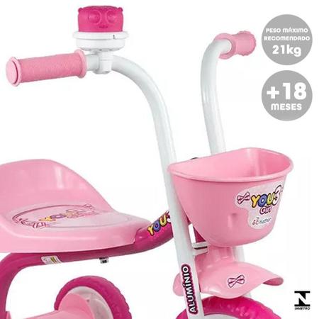 Motoca infantil feminina rosa chok