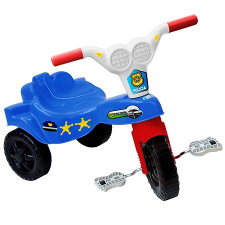 Triciclo Motoca Infantil Menino Policial Azul - Kepler - Velotrol