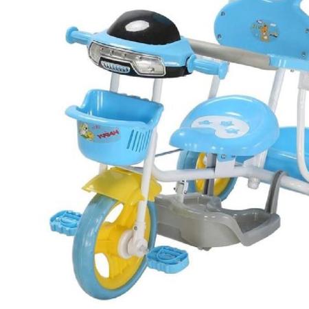 Triciclo Infantil Passeio Empurrador 2 Em 1 Importway BW003AZ Motoca Azul