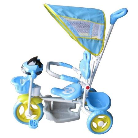 Triciclo Infantil Ararinha Resistente Monobloco Reforçado Azul e