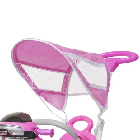 Triciclo Motoca Infantil Passeio com Empurrador Pedal Luz Som Capota  Importway BW-003 Azul - Preços com até 27% de desconto