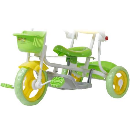 Imagem de Triciclo Motoca Infantil Passeio com Empurrador Pedal Luz Som Capota Importway BW-003 Verde